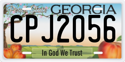 GA license plate CPJ2056