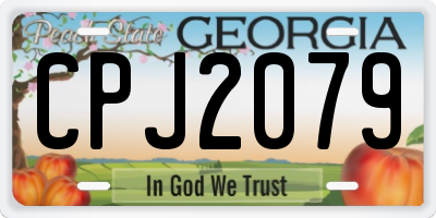 GA license plate CPJ2079