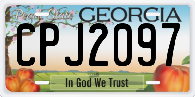 GA license plate CPJ2097