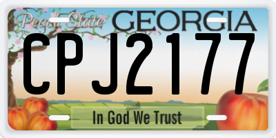 GA license plate CPJ2177