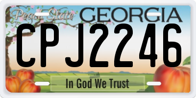 GA license plate CPJ2246