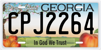 GA license plate CPJ2264