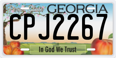 GA license plate CPJ2267