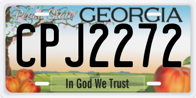 GA license plate CPJ2272