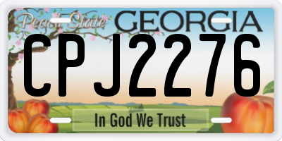 GA license plate CPJ2276