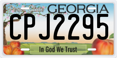 GA license plate CPJ2295