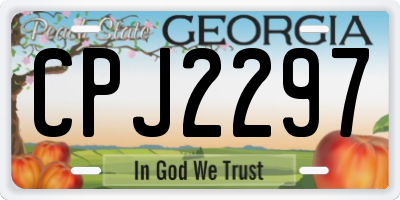 GA license plate CPJ2297