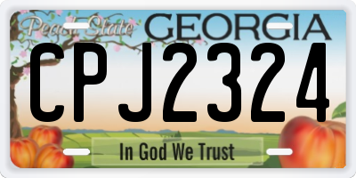 GA license plate CPJ2324