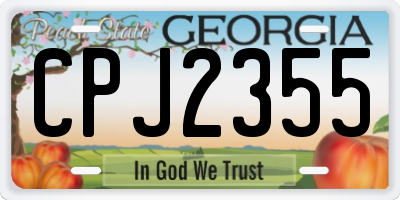 GA license plate CPJ2355