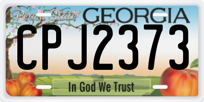GA license plate CPJ2373