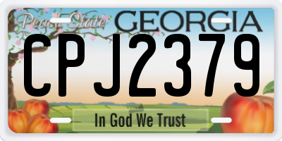 GA license plate CPJ2379