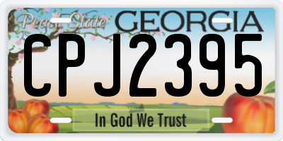 GA license plate CPJ2395