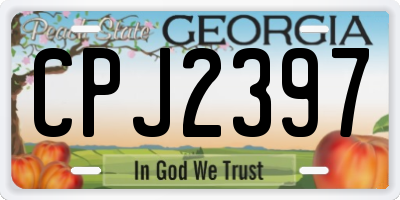 GA license plate CPJ2397