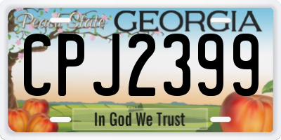 GA license plate CPJ2399