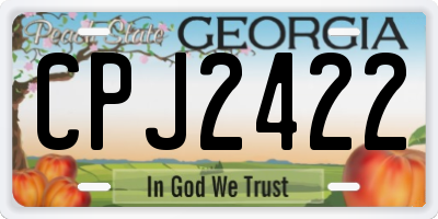 GA license plate CPJ2422
