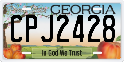 GA license plate CPJ2428