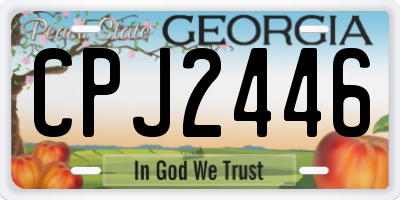 GA license plate CPJ2446
