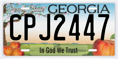 GA license plate CPJ2447