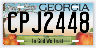 GA license plate CPJ2448
