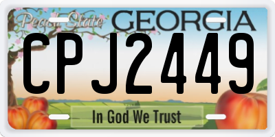 GA license plate CPJ2449