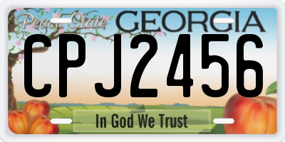 GA license plate CPJ2456