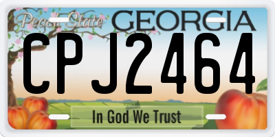 GA license plate CPJ2464