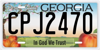 GA license plate CPJ2470