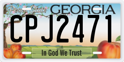 GA license plate CPJ2471