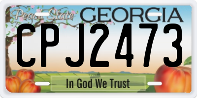 GA license plate CPJ2473