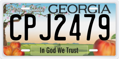 GA license plate CPJ2479