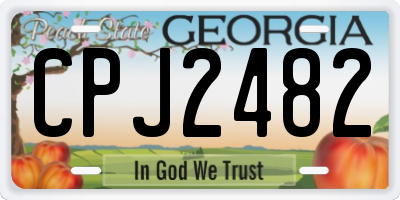 GA license plate CPJ2482