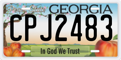 GA license plate CPJ2483
