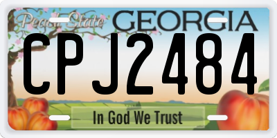 GA license plate CPJ2484