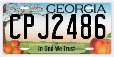 GA license plate CPJ2486