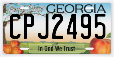 GA license plate CPJ2495