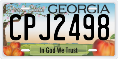 GA license plate CPJ2498