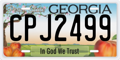 GA license plate CPJ2499