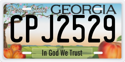 GA license plate CPJ2529
