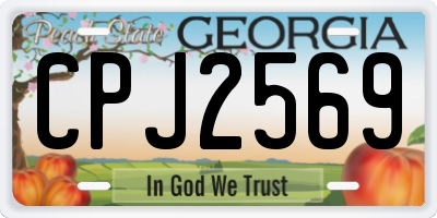 GA license plate CPJ2569