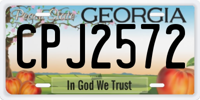 GA license plate CPJ2572