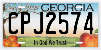 GA license plate CPJ2574