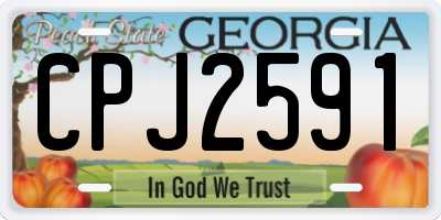 GA license plate CPJ2591