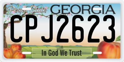 GA license plate CPJ2623