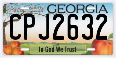 GA license plate CPJ2632