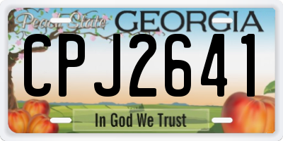 GA license plate CPJ2641