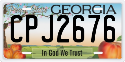 GA license plate CPJ2676