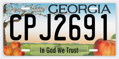 GA license plate CPJ2691