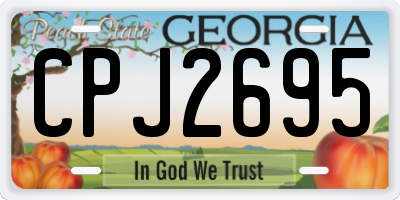 GA license plate CPJ2695
