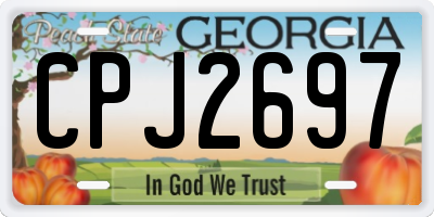 GA license plate CPJ2697
