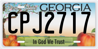 GA license plate CPJ2717